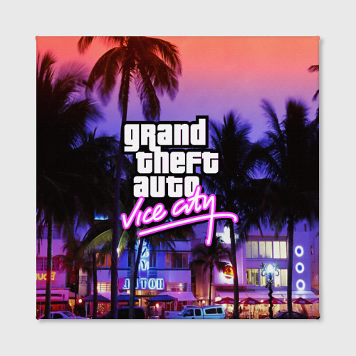 Холст квадратный Grand Theft Auto Vice City, цвет 3D печать - фото 2