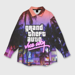 Женская рубашка oversize 3D Grand Theft Auto Vice City