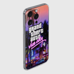 Чехол для iPhone 15 Pro силиконовый с защитой камеры Grand Theft Auto Vice City - фото 2