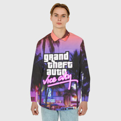 Мужская рубашка oversize 3D Grand Theft Auto Vice City - фото 2