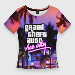 Женская футболка 3D Slim Grand Theft Auto Vice City