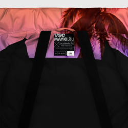 Куртка с принтом Grand Theft Auto Vice City для мужчины, вид на модели спереди №4. Цвет основы: черный