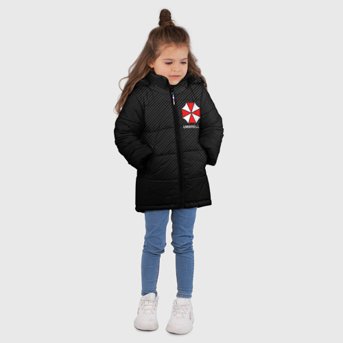 Зимняя куртка для девочек 3D Umbrella Corp Амбрелла Корп, цвет красный - фото 5