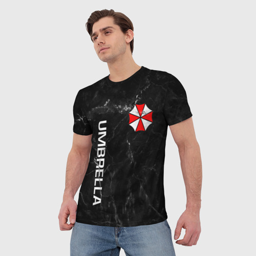 Мужская футболка 3D с принтом UMBRELLA CORP, фото на моделе #1