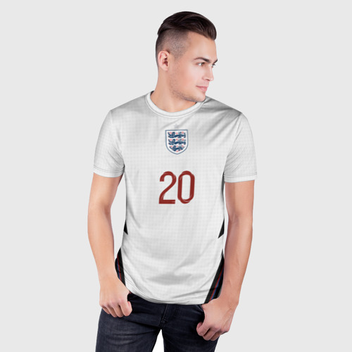 Мужская футболка 3D Slim Rashford home EURO 2020, цвет 3D печать - фото 3