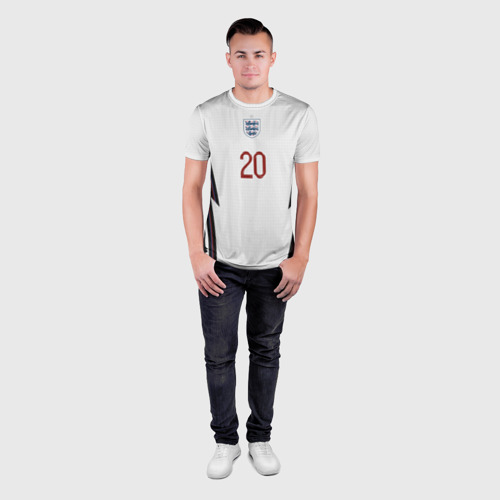 Мужская футболка 3D Slim Rashford home EURO 2020, цвет 3D печать - фото 4