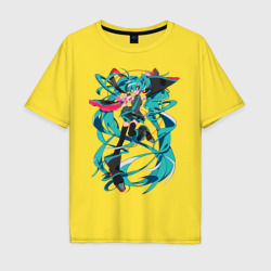 Мужская футболка хлопок Oversize Hatsune Miku Expo