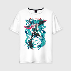 Hatsune Miku Expo – Женская футболка хлопок Oversize с принтом купить со скидкой в -16%