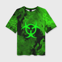 Женская футболка oversize 3D Biohazard