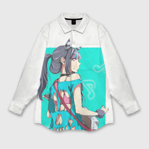 Женская рубашка oversize 3D Ibuki Mioda, цвет белый