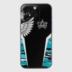 Чехол для iPhone 16 Pro Max силиконовый с защитой камеры ВВС России Камуфляж