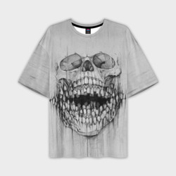 Мужская футболка oversize 3D Dentist skull