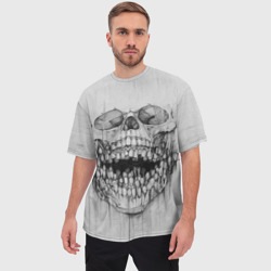 Мужская футболка oversize 3D Dentist skull - фото 2