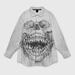 Женская рубашка oversize 3D Dentist skull