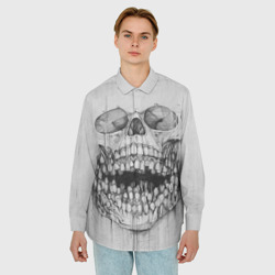 Мужская рубашка oversize 3D Dentist skull - фото 2