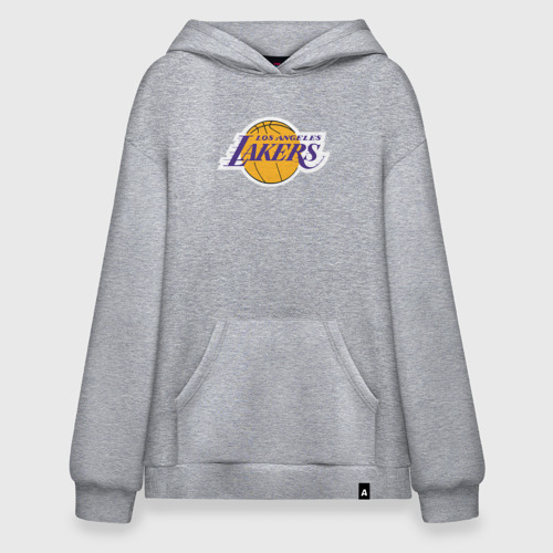 Худи SuperOversize хлопок USA LA lakers, цвет меланж