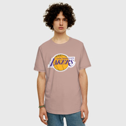 Мужская футболка хлопок Oversize USA LA lakers - фото 2