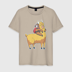 Мужская футболка хлопок Ленивец и лама