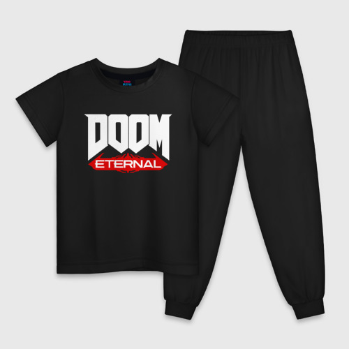Детская пижама хлопок Doom Дум, цвет черный