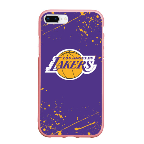 Чехол для iPhone 7Plus/8 Plus матовый LA Lakers, цвет баблгам