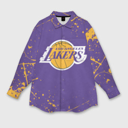 Женская рубашка oversize 3D LA Lakers