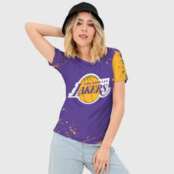 Женская футболка 3D Slim LA Lakers - фото 2