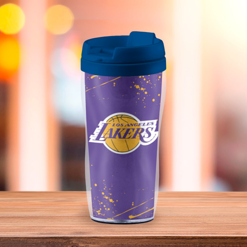 Термокружка-непроливайка LA Lakers, цвет синий - фото 3