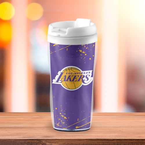 Термокружка-непроливайка LA Lakers, цвет белый - фото 3