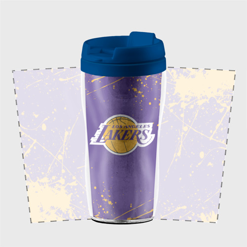 Термокружка-непроливайка LA Lakers, цвет синий - фото 2