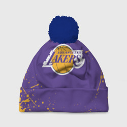 Шапка 3D c помпоном LA Lakers