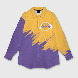 Мужская рубашка oversize 3D LA Lakers Лейкерс