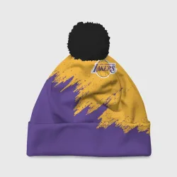 Шапка 3D c помпоном LA Lakers Лейкерс