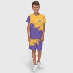 Детский костюм с шортами 3D LA Lakers Лейкерс - фото 2
