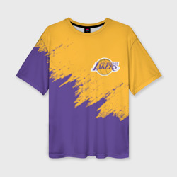 Женская футболка oversize 3D LA Lakers Лейкерс