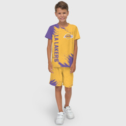 Детский костюм с шортами 3D LA Lakers - фото 2