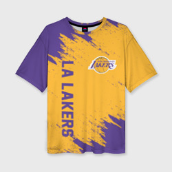 Женская футболка oversize 3D LA Lakers