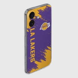 Чехол для iPhone 16 силиконовый с защитой камеры LA Lakers - фото 2