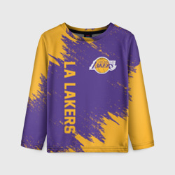 Детский лонгслив 3D LA Lakers