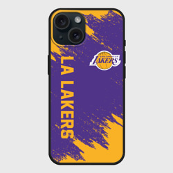 Чехол силиконовый для Apple iPhone 15 матовый LA Lakers