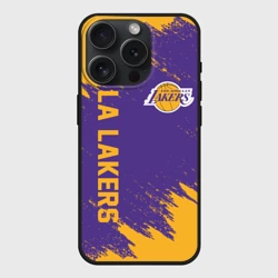 Чехол силиконовый для Apple iPhone 15 Pro матовый LA Lakers