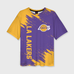 Женская футболка oversize 3D LA Lakers