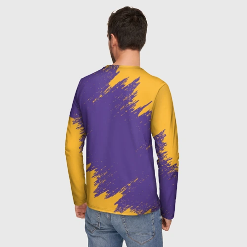 Мужской лонгслив 3D с принтом LA Lakers, вид сзади #2