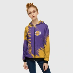 Женская толстовка 3D на молнии LA Lakers - фото 2