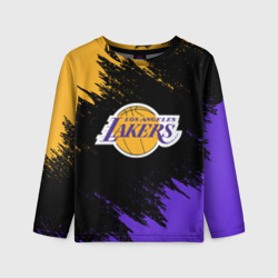 Детский лонгслив 3D LA Lakers