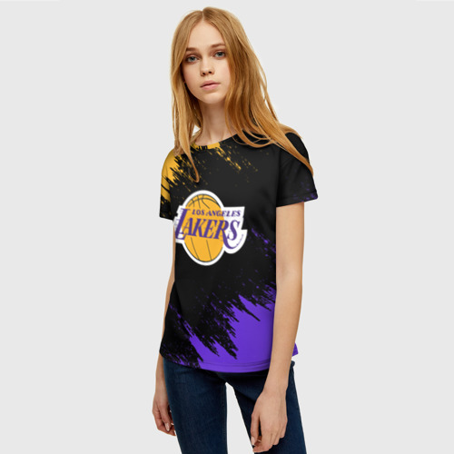 Женская футболка 3D LA Lakers, цвет 3D печать - фото 3