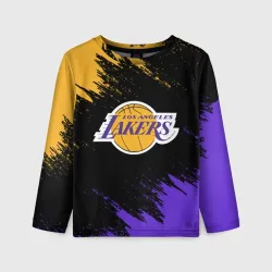 Детский лонгслив 3D LA Lakers