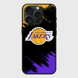 Чехол силиконовый для Apple iPhone 15 Pro матовый LA Lakers