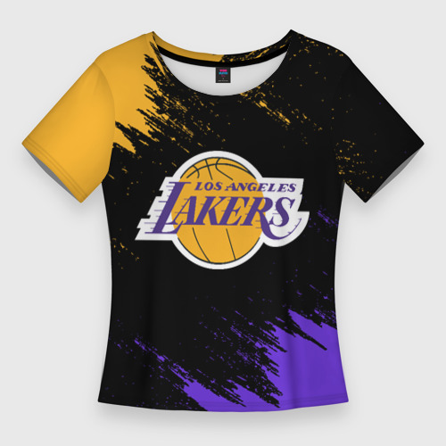 Женская футболка 3D Slim LA Lakers, цвет 3D печать