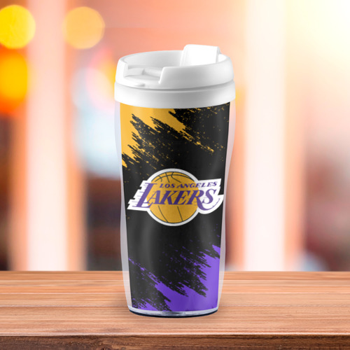 Термокружка-непроливайка LA Lakers, цвет белый - фото 3