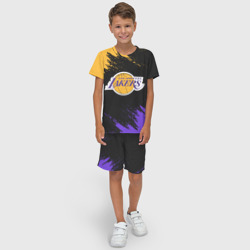 Детский костюм с шортами 3D LA Lakers - фото 2